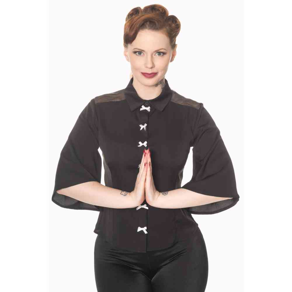 Banned - Bows delight Bluse - Schwarz